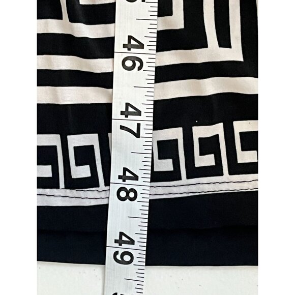 Lapogee 2X Black White Geometric Print Maxi Dress Boho Chic - Picture 8 of 10